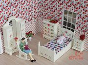 1:12 Lot 5 Dollhouse Furniture Miniature Children Bedroom Suite Set